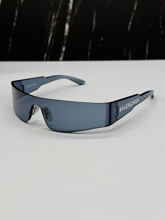 NEW BALENCIAGA BB0041S 014 BLUE SHIELD UNISEX SUNGLASSES BALENCIAGA EYEWEAR main image 8